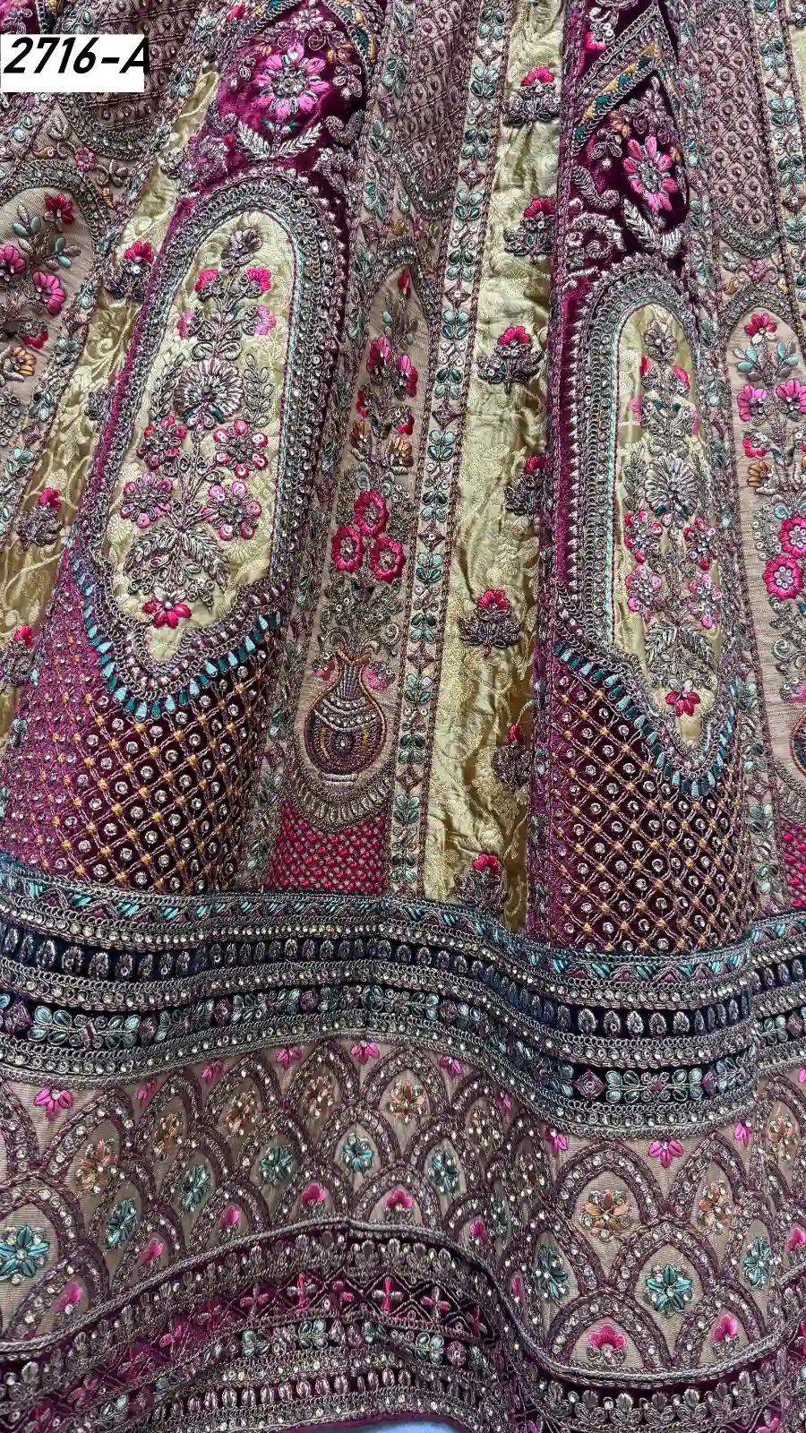 Anjani Art 2716A To 2716C Velvet Wholesale Lehenga Catalog — Wholesale Lehenga, MPA wholesale from Surat — view 13
